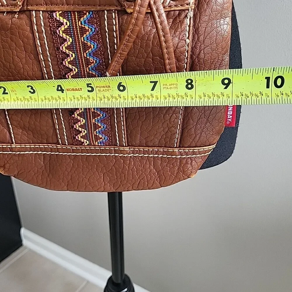 VINTAGE 90s Y2K Union Bay Crossbody Bag‎ Grunge Boho Aztec Tassels Utility